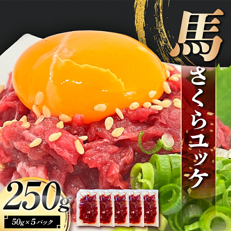 【ふるさと納税】 令和8年熊本地震復興支援 馬さくら ユッケ 250g (50g×5) 馬肉 小分け 冷凍 九州 熊本県 熊本 嘉島 FK7-0237