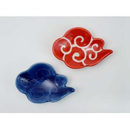 有田焼 白磁長角皿と筋斗雲豆皿セット(長角皿×2個・雲豆皿×2個) 深海三龍堂 長皿 角皿 筋斗雲 和食器 食器 おしゃれ 白い皿 白い食器 A25-374_イメージ3