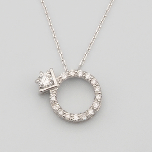 PT900/PT850 0.15ct ダイヤモンド ペンダントネックレス HH-019751 SWBT015-pt