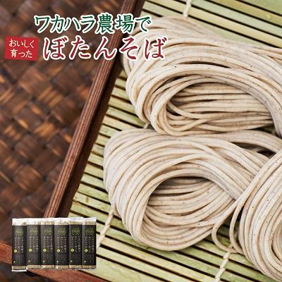 ふるさと納税 新得町 ワカハラ農場でおいしく育ったぼたんそば《太麺》6束 L-1502