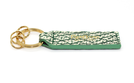 シャーク(サメ革) キーホルダー (カラー：グリーンホワイト)