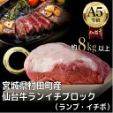 【ふるさと納税】【A5仙台牛】ランプ・イチボ (ランイチ) ブロック 8.0kg以上【配送不可地域：離島】【1401386】