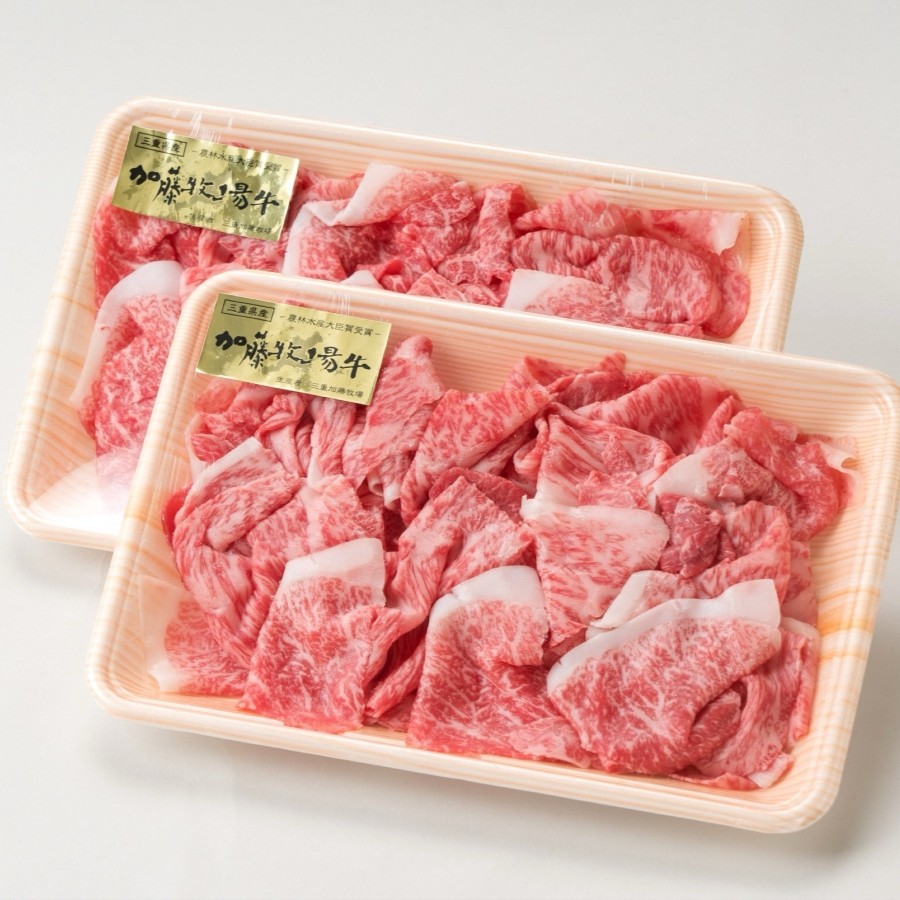 加藤牧場 黒毛和牛赤身（モモ/カタ）切り落とし400g（200g×2パック）松阪牛の品評会で最優秀賞受賞歴│牛肉 国産牛 国産 和牛 大容量 冷凍便 ロース 肩ロース 焼肉 しゃぶしゃぶ すき焼き_イ
