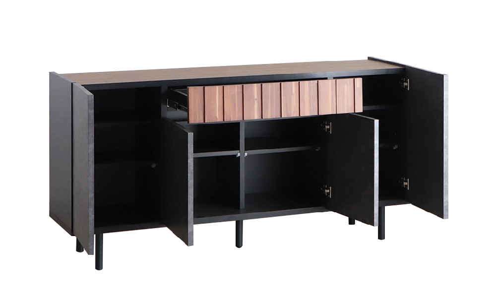 【東馬家具】クリートSB 150 CL【サイドボード 収納棚 リビング シック モダン 見せない収納 大人のインテリア おしゃれ ふるさと納税】(H060611)