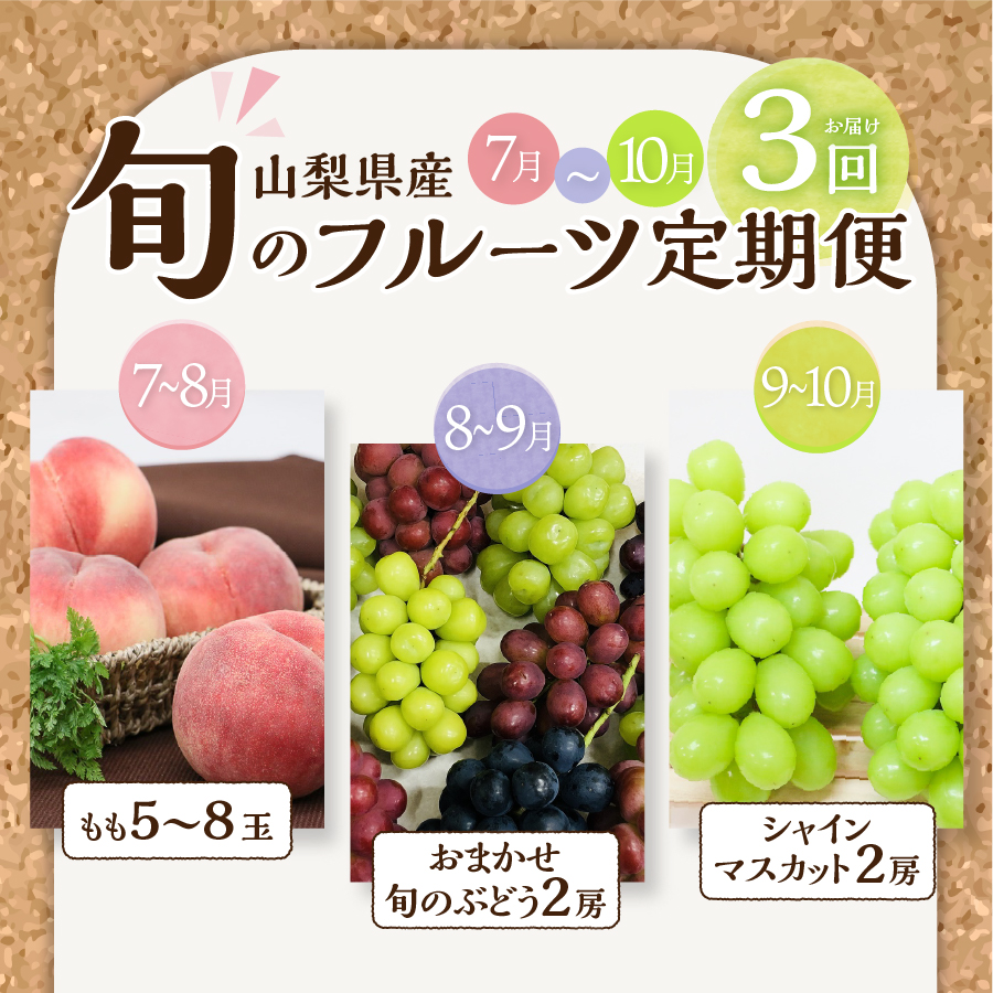 【3回お届け！】旬のフルーツ定期便