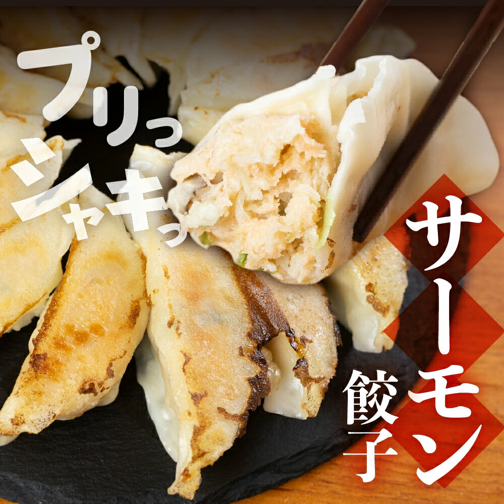 【ふるさと納税】【先行予約】あつみのサーモン餃子 2袋 ご当地 送料無料 ラスサーモン サーモン 餃子 渥美半島 田原市 愛知県 渥美フーズ おかず 惣菜 おつまみ 国産 小分け