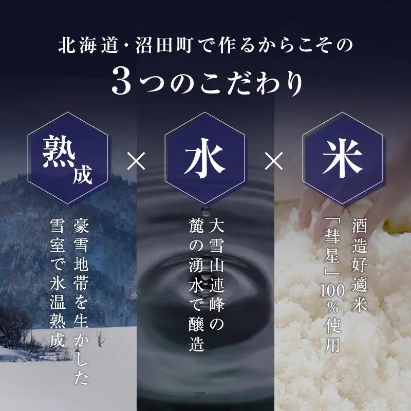 雪中蔵出し純米酒　雪なごり～瑞華～（720ml×1本）日本酒 淡麗 辛口 北海道産 n-0066