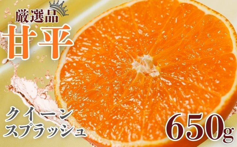 
                  数量限定 贈答用 甘平 クイーンスプラッシュ 約650g みかん 蜜柑 柑橘 果物 フルーツ 高級 人気 糖度 ビタミン 健康 美容 ブランド 国産 減農薬  除草剤不使用 有機肥料使用 プレゼント ブランド 柑橘 贈り物 贈答 ギフト 愛媛県 愛南町  吉本農園 送料無料 発送期間:2026年2月～なくなり次第
                