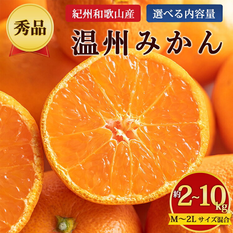 【ふるさと納税】＼選べる内容量／＼選べる発送時期／【先行予約】【秀品】紀州和歌山産 温州みかん 約2～10kg M～2L サイズ混合