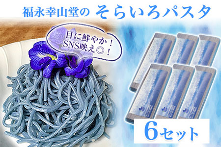 御船町 福永幸山堂のそらいろパスタ 6個入り《60日以内に出荷予定(土日祝除く)》熊本県 御船町 福永幸山堂 パスタ 青いパスタ