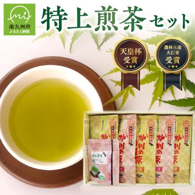 ふるさと納税 南九州市 心まで染みる特上知覧茶10本+粉末緑茶セット