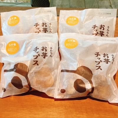 
            ＜4袋:うす塩＞らんらんのお芋チップス　多数メディアで紹介　北大阪で行列のできるお芋専門店【1643442】
          