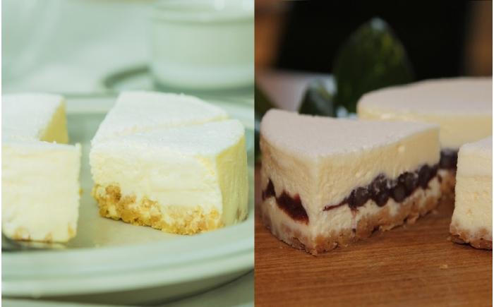 十勝の素材にこだわったレウス チーズケーキ「プレーン・あずき」12cm×各1ホール《足寄町》【株式会社ASCOM】チーズケーキ プレーン あずき ホールケーキ ケーキ 濃厚 デザート お菓子 ギフト あしょろ 北海道 [BEAP005]