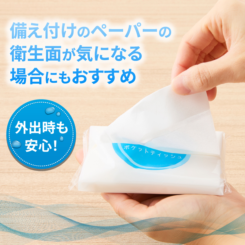水に流せるポケットティッシュ１６個入り×３０パック　計４８０個）【配送不可地域：沖縄本島・離島】（1975）