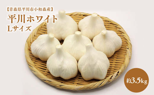2025年産　出荷予定：7月下旬～2/28【青森県平川市小和森産】平川ホワイト Lサイズ 約3.5kg