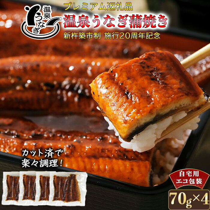 【ふるさと納税】完全無投薬養殖！大分水産の温泉うなぎ蒲焼（カット）70g×4 自宅用 エコ包装 ＜104-063＞