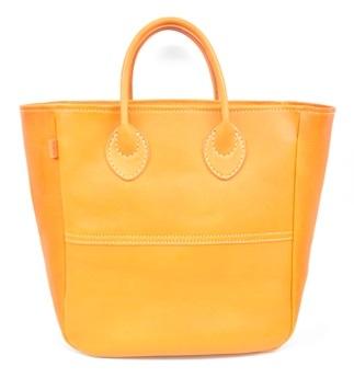 栃木レザー使用｜ソフトな手触り 本革 小さめトートバッグ｜Tote bag 03 M｜キャメル｜minca（全6色）