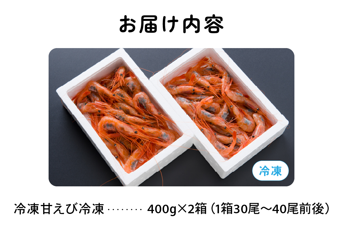 【漁師採りたて　留萌産】ナンバンエビ（甘エビ）　400ｇ×2　あまえび 甘海老 海老 エビ 南蛮エビ つまみ おつまみ ご飯のお供 おかず 海鮮 海産物 海の幸 魚介 魚介類 刺身 お刺身 刺し身 さ
