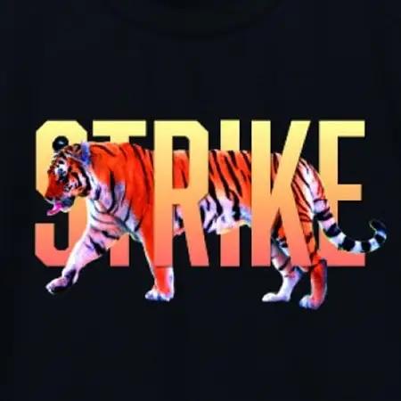 JTTA公認　卓球ユニフォーム【男女兼用(ドライ):XLサイズ】タイガー　ブラック_装飾品・工芸品  洋服 _【1578652】