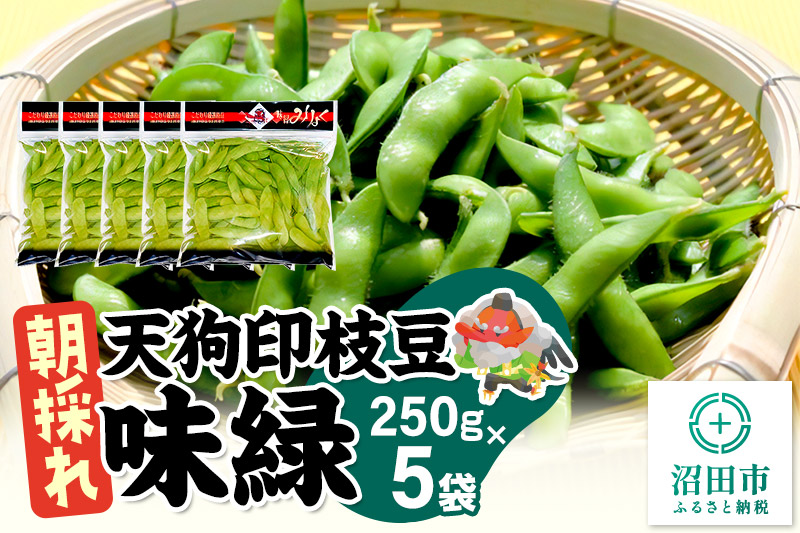 《8月上旬〜9月下旬発送》厳選 天狗印枝豆「味緑（みりょく）」約1.25kg