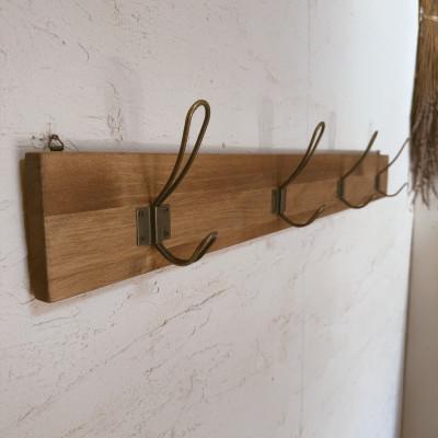 ふるさと納税 入間市 ヴィンテージ風 木製 ウォールハンガー 壁掛け フック服 コート掛け  na281 |  | 02