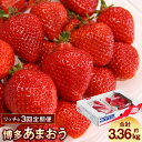 【ふるさと納税】【定期便】博多あまおう リッチな3回定期便 計約3.36kg 計12パック あまおう いちご イチゴ 苺 ベリー 果物 くだもの フルーツ 冷蔵 国産 九州 福岡県 太刀洗町 送料無料【2024年12月上旬～2025年2月下旬発送予定】