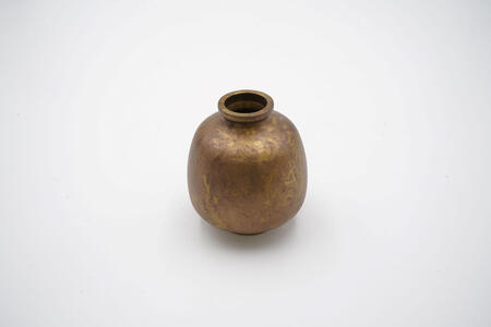【高岡銅器】花みつぼ　斑紋荒らし色