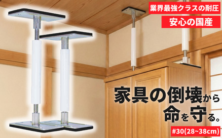 防災 耐震グッズ 転倒防止 突っ張り棒 サイコーロック #30 2本 28cm~38cm