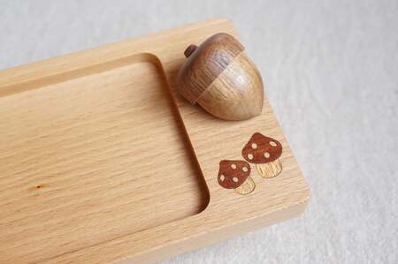 調味料 トレー 木製 トレイ 天然木 ナチュラル ギフト プレゼント 岩手県北上市 夢工房　D0216