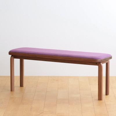 ふるさと納税 府中市 府中市の家具　コッコベンチ　ウォールナット材/生地:ラムース(パープル)(組み立て式)