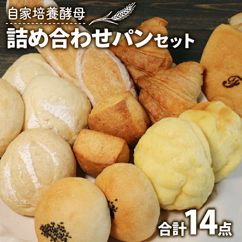 【ふるさと納税】 【自家培養酵母で焼く】パンの詰め合わせ 14点セット ( パン 惣菜パン 冷凍パン 無添加 天然酵母 冷凍 詰め合わせ 小麦 朝食 朝ごはん お取り寄せ 食べ比べ 京都 国産 )