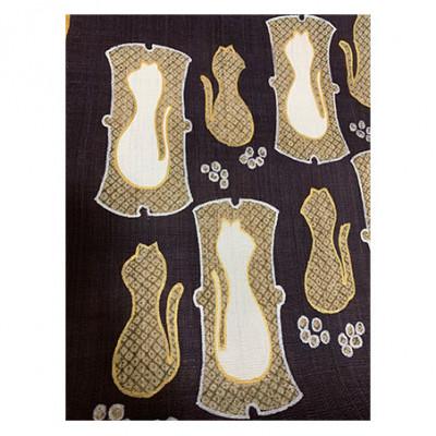 ふるさと納税 伊丹市 名古屋帯　麻　ネコの柄　お仕立て上がり [54030319] |  | 02