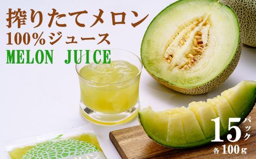 ＜ベルファームつくば＞搾りたてメロンジュース　100%　100g×15パック＜離島・沖縄配送不可＞【 メロンジュース メロン ジュース 100％ 搾りたて めろん フルーツジュース フルーツ 果物 茨城県 つくば市 】