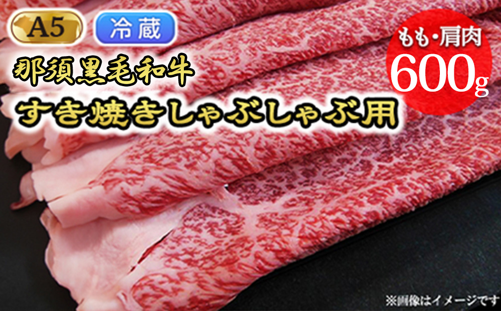 【冷蔵】【那須黒毛和牛】もも・肩肉 600g（A5ランク）すき焼きしゃぶしゃぶ用〔C-2〕| 牛肉 国産 赤身 那須和牛 黒毛和牛 那須黒毛和牛 とちぎ和牛 栃木和牛 ブランド牛 A5 すき焼き しゃ