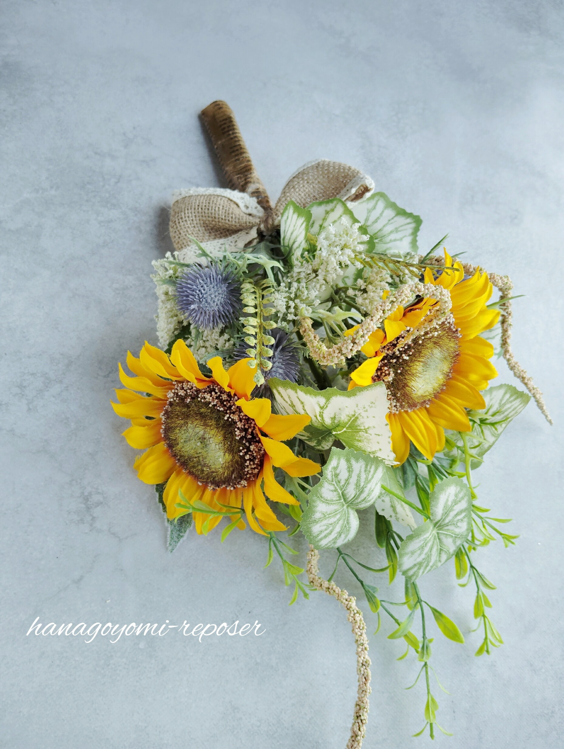 【ふるさと納税】元気がでる向日葵のスワッグ（036_5025）