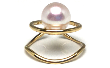 老舗の真珠専門店・アコヤ真珠イヤーカフ K10YG 6.5~7.0ミリ / 伊勢志摩 伊勢 志摩 英虞湾 真珠 パール アコヤ貝 アクセサリー イヤーカフ 冠婚葬祭 慶事 弔事 結婚式 入学式 卒業式