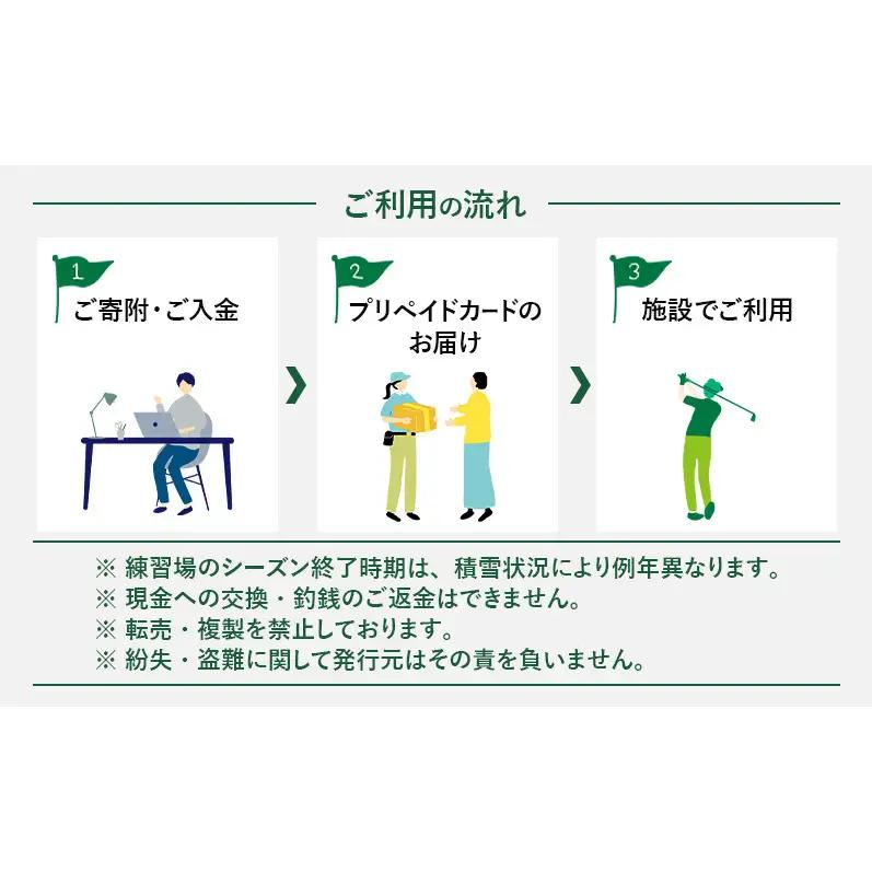 北海道十勝幕別町 札内川ゴルフ練習場プリペイドカード ゴルフ場利用権 ポイント 
