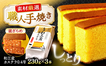 和三盆カステラ 家庭用 3本 CGO002 カステラ