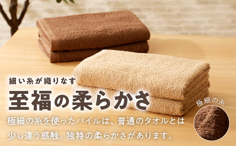 010B664 ナチュレル 泉州バスタオル４枚（ブラウン系）限定セット