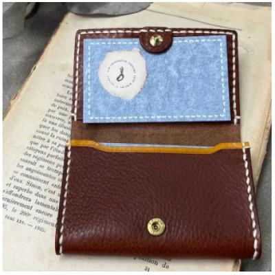 ふるさと納税 宇部市 【革小物one】card case(チョコ) |  | 02