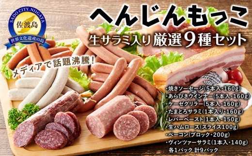 へんじんもっこ生サラミ入り厳選9種セット