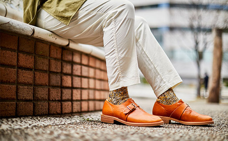 KOTOKA　 一枚革モンク　ナチュラル　 メンズ 27.0cm