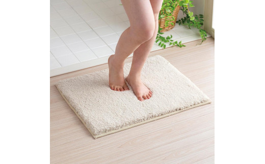 
思わず頬ずりしたくなるバスマット プレミアム45×60cm　ホワイト
