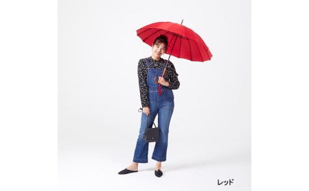 【前原光榮商店】婦人用雨傘 トラッドクラシコ〈手元：寒竹〉(カラー：レッド）