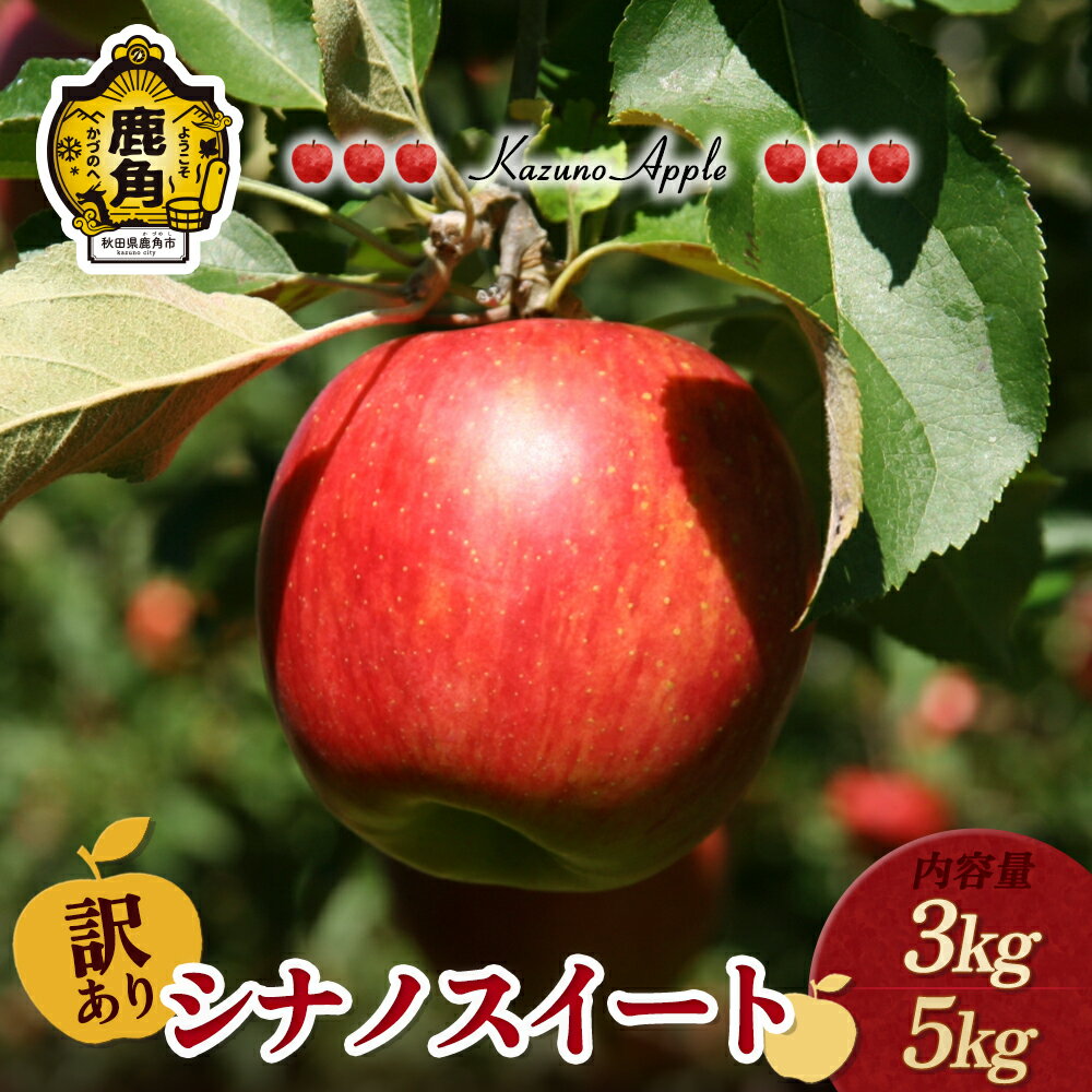 【ふるさと納税】《 先行予約 》 訳あり りんご 鹿角りんご 「 シナノスイート 」 選べる 3kg ／ 5kg リンゴ 林檎 家庭用 訳あり 果汁 完熟 旬 県産りんご お中元 お歳暮 贈り物 お見舞い グルメ ギフト 故郷 秋田 あきた 鹿角市 鹿角 送料無料 【佐藤秀果園】