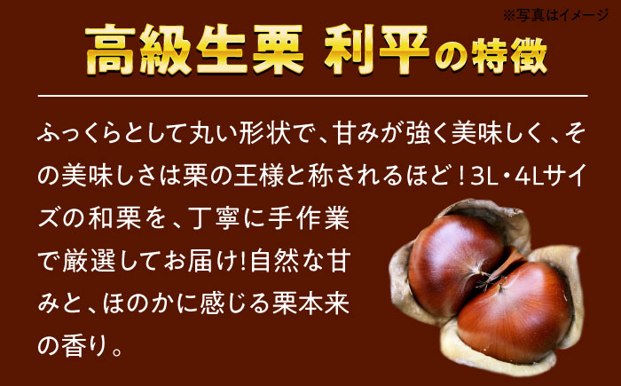 【先行予約】【9月中旬から順次発送】栗の王様！あじさい農園の高級生栗「利平」（1kg）　愛媛県大洲市/あじさい農園 [AGAE012]くり クリ モンブラン マロン 秋の味覚 和菓子 栗ご飯 栗ごはん