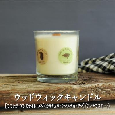 ふるさと納税 三笠市 ウッドウィックキャンドル【柄あり5種モモンガ・アンモナイトなど】(アンチモスキート)【38016】