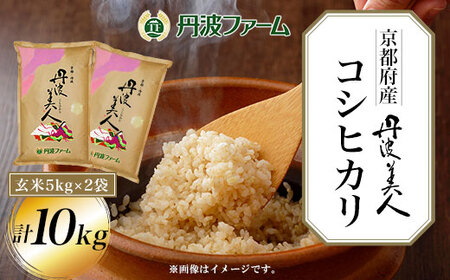 【先行予約】＜令和６年産新米＞京都府産コシヒカリ　丹波美人　玄米5kg×2袋 計10kg FCW006