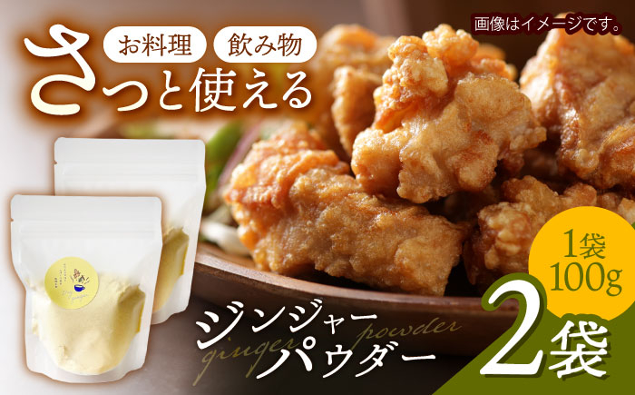 
                  【体の中から温まる！】ほんのり甘い ジンジャーパウダー(100g×2袋) / 生姜 しょうが ジンジャー 温活 / 諫早市 / のんびり山 [AHBA005]
                