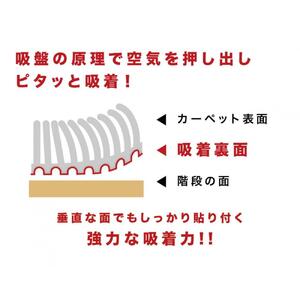 吸着階段マット ワイド 幅約70cm×20m 15枚入り ダークブラウン 階段 滑り止め マット カーペット 洗える 吸着マット 滑り止めマット 薄型吸着 階段マット BTS101750903